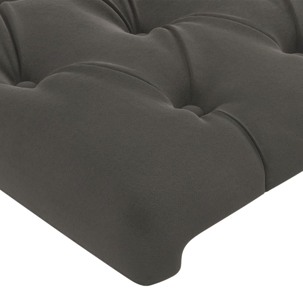 Tête de lit avec oreilles Gris foncé 83x23x78/88 cm Velours Têtes et pieds de lit vidaXL   