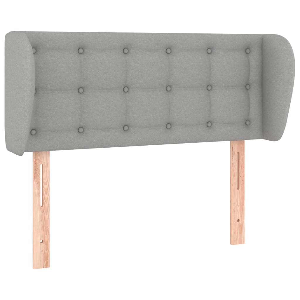 Tête de lit avec oreilles Gris clair 83x23x78/88 cm Tissu Têtes et pieds de lit vidaXL   