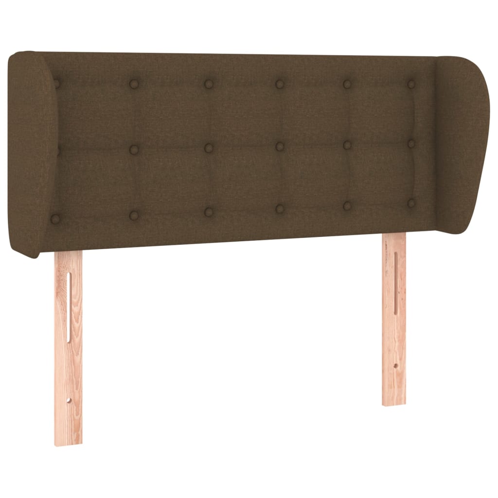 Tête de lit avec oreilles Marron Foncé 83x23x78/88 cm Tissu Têtes et pieds de lit vidaXL   