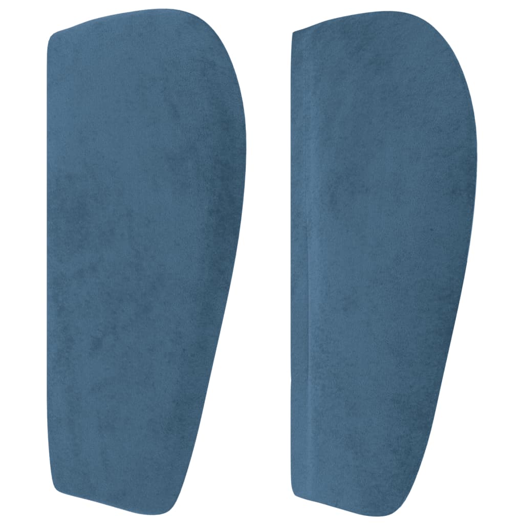 Tête de lit avec oreilles Bleu foncé 103x23x78/88 cm Velours Têtes et pieds de lit vidaXL   