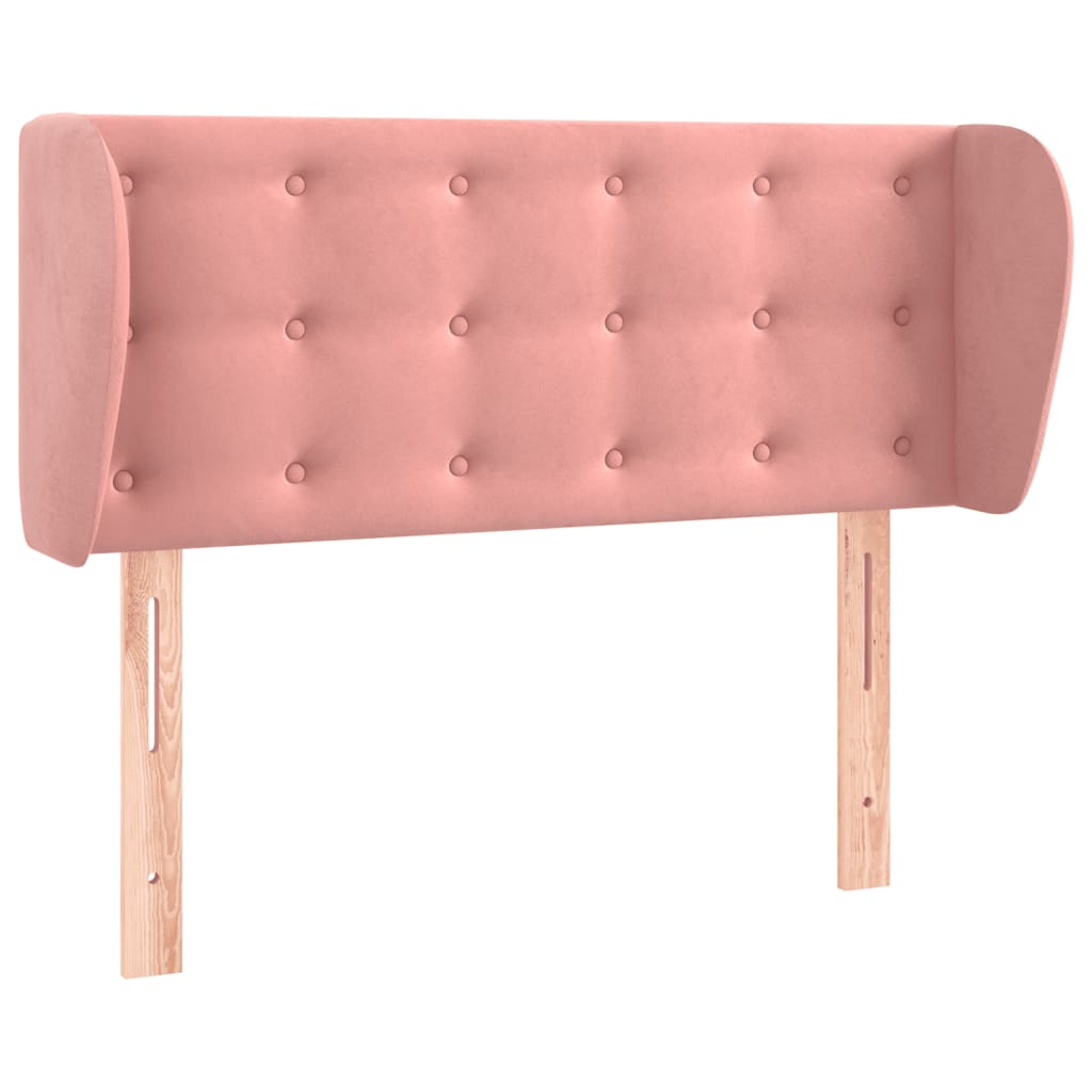 Tête de lit avec oreilles Rose 103x23x78/88 cm Velours Têtes et pieds de lit vidaXL   