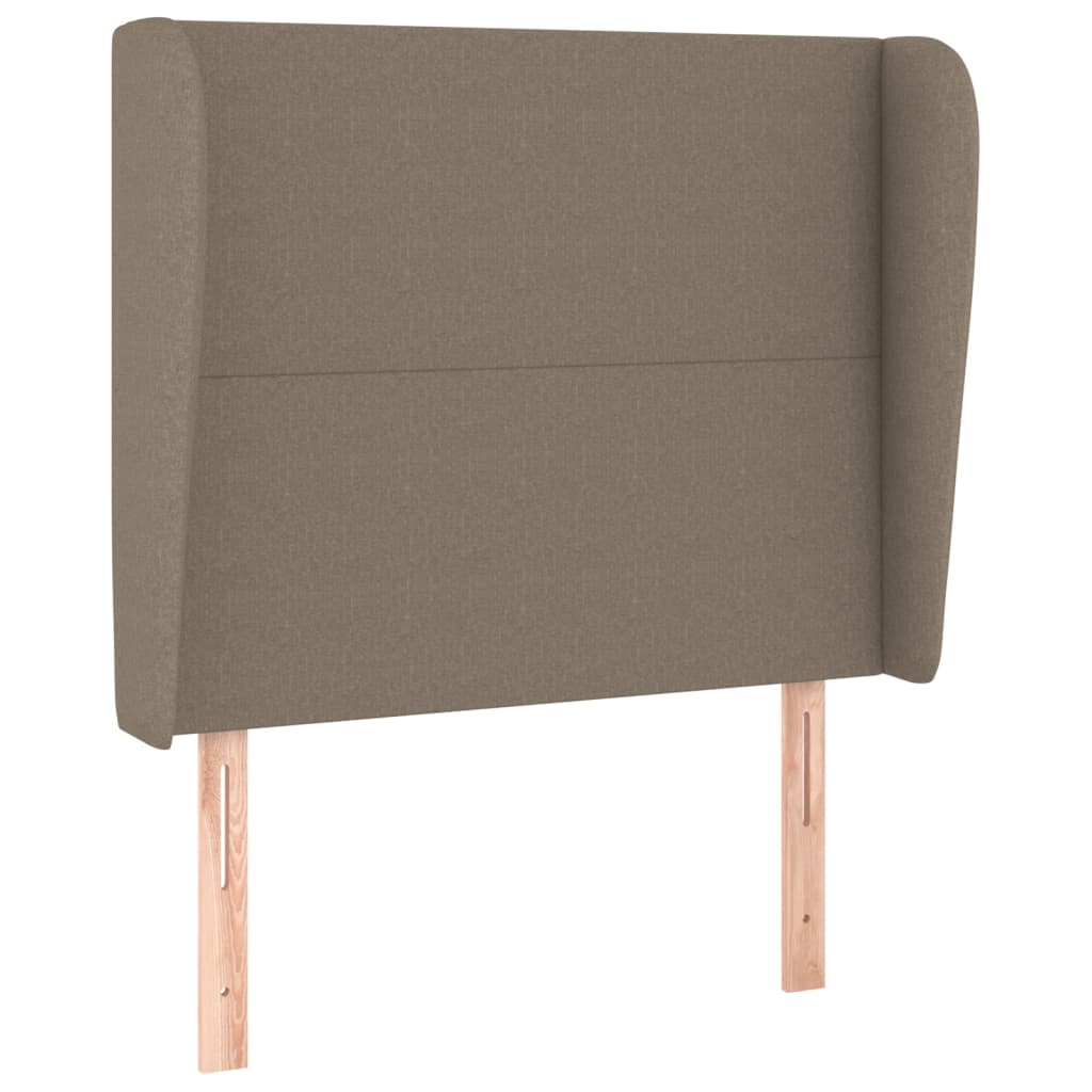 Tête de lit avec oreilles Taupe 83x23x118/128 cm Tissu Têtes et pieds de lit vidaXL   