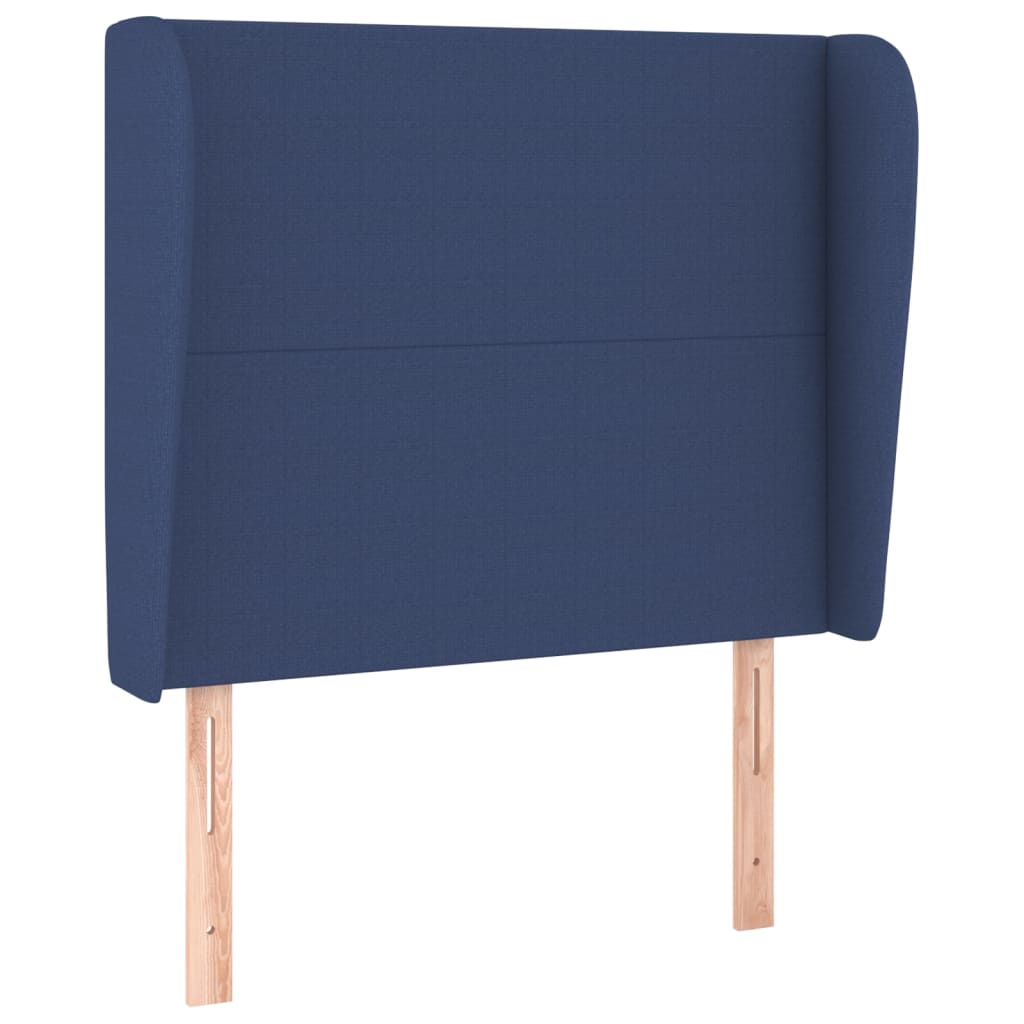 Tête de lit avec oreilles Bleu 83x23x118/128 cm Tissu Têtes et pieds de lit vidaXL   