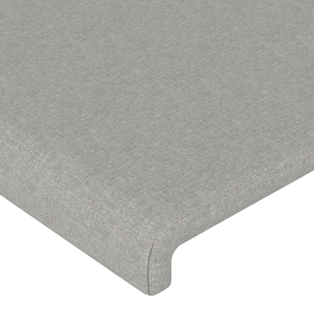 Tête de lit avec oreilles Gris clair 93x23x118/128 cm Tissu Têtes et pieds de lit vidaXL   