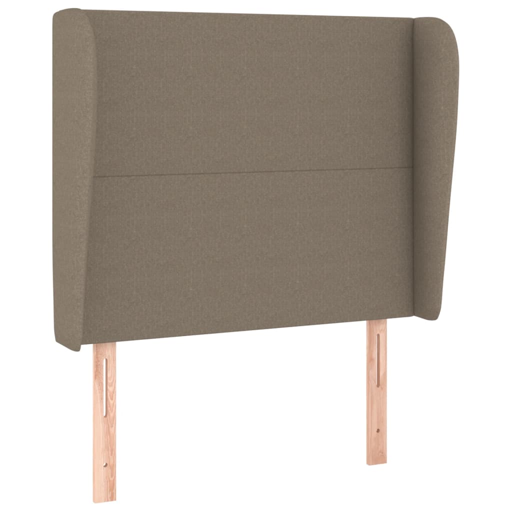 Tête de lit avec oreilles Taupe 93x23x118/128 cm Tissu Têtes et pieds de lit vidaXL   