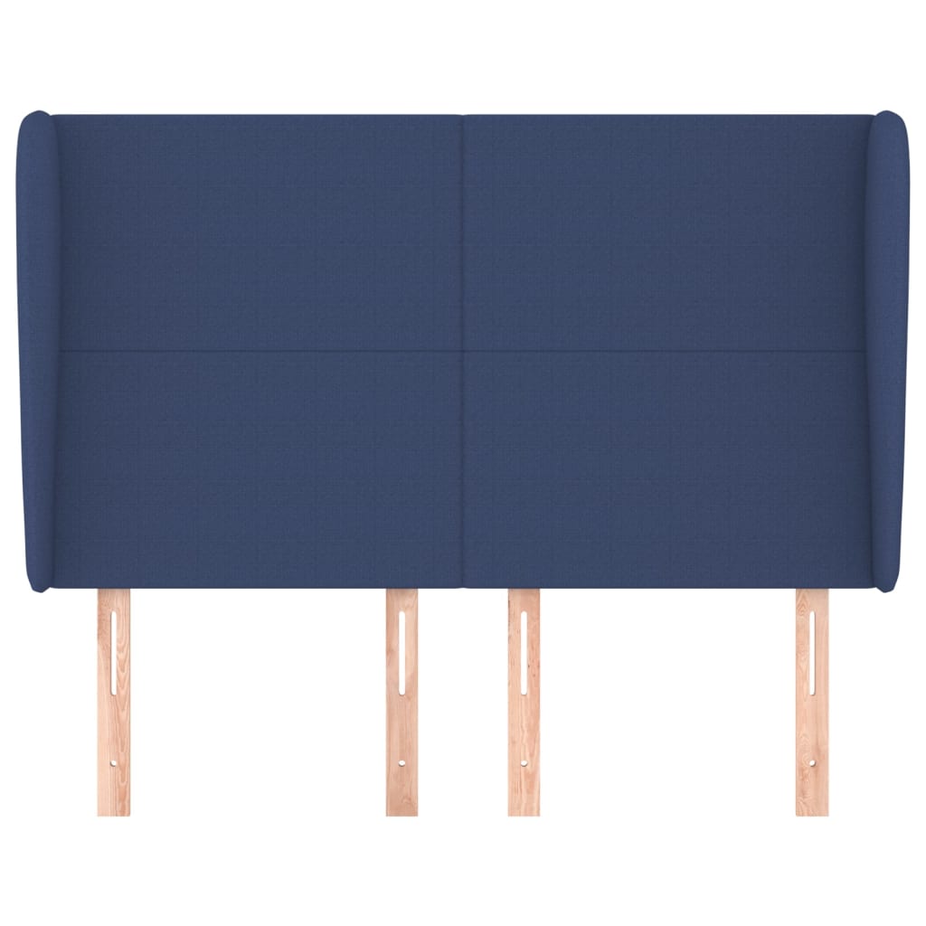 Tête de lit avec oreilles Bleu 147x23x118/128 cm Tissu Têtes et pieds de lit vidaXL   