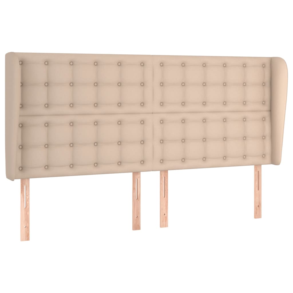 Tête de lit avec oreilles Cappuccino 183x23x118/128 cm Têtes et pieds de lit vidaXL   