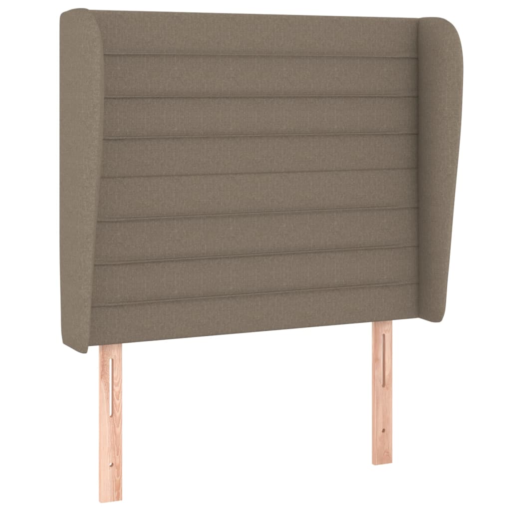 Tête de lit avec oreilles Taupe 83x23x118/128 cm Tissu Têtes et pieds de lit vidaXL   