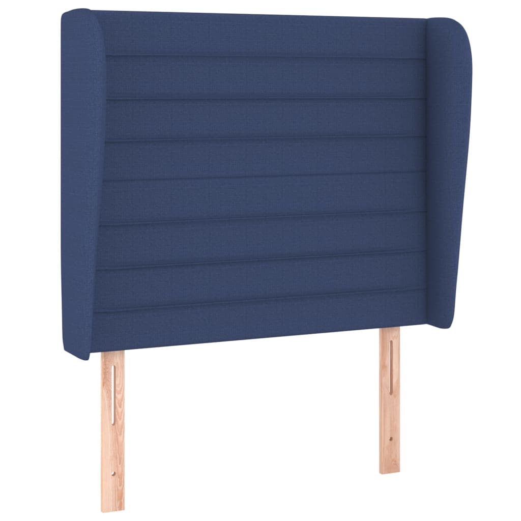 Tête de lit avec oreilles Bleu 83x23x118/128 cm Tissu Têtes et pieds de lit vidaXL   