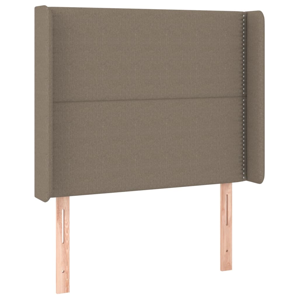 Tête de lit avec oreilles Taupe 93x16x118/128 cm Tissu Têtes et pieds de lit vidaXL   