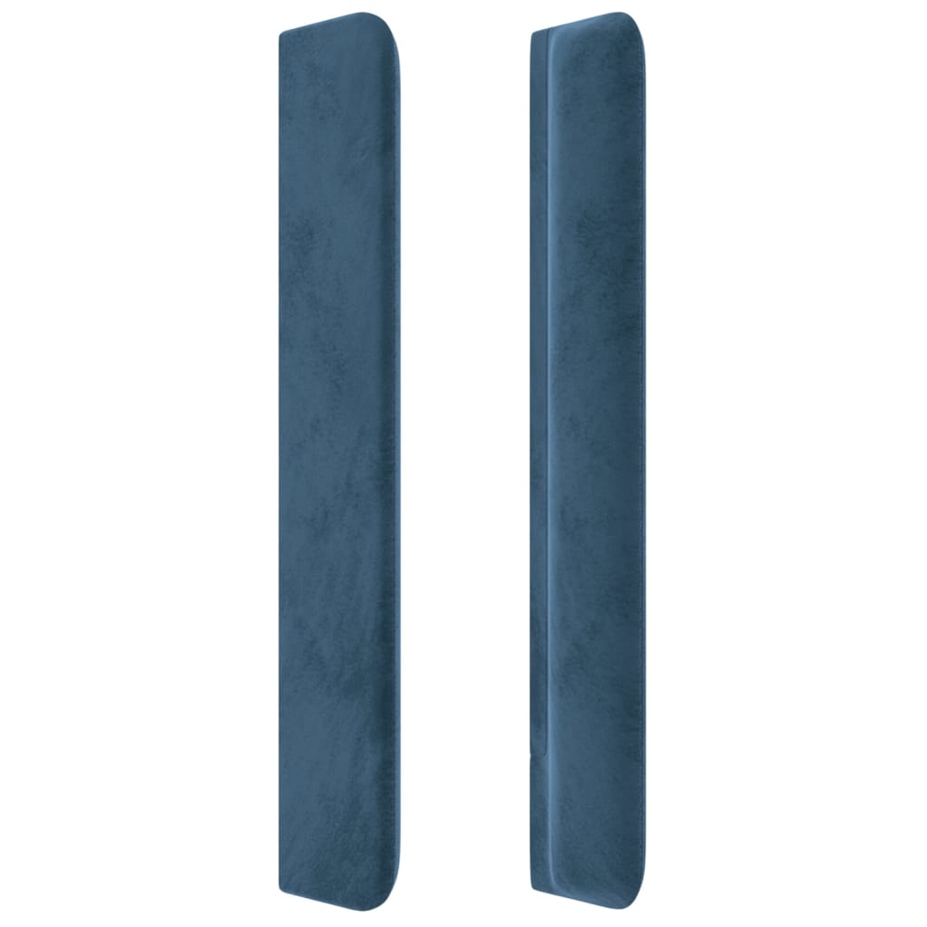 Tête de lit avec oreilles Bleu foncé 83x16x118/128 cm Velours Têtes et pieds de lit vidaXL   