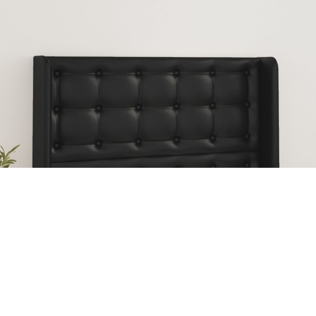 Tête de lit avec oreilles Noir 103x16x118/128 cm Similicuir Têtes et pieds de lit vidaXL   