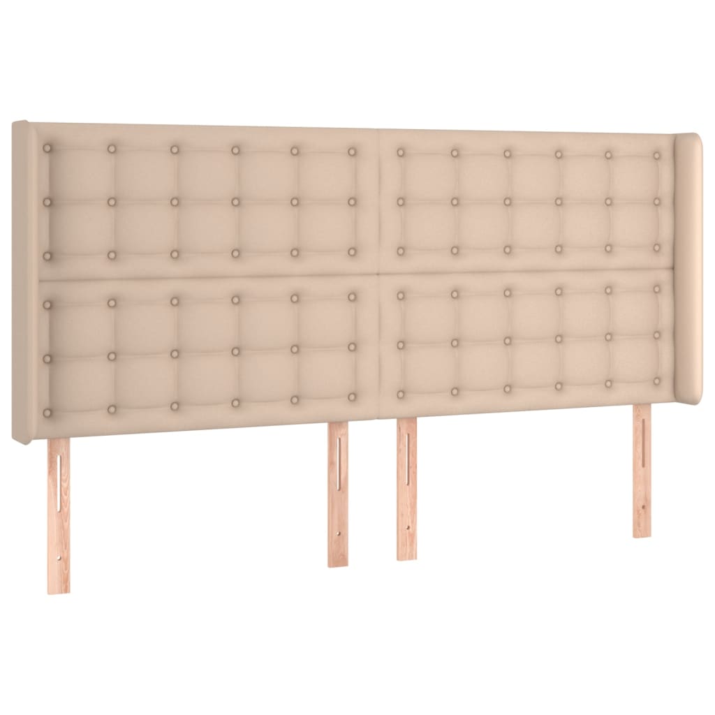 Tête de lit avec oreilles Cappuccino 183x16x118/128 cm Têtes et pieds de lit vidaXL   