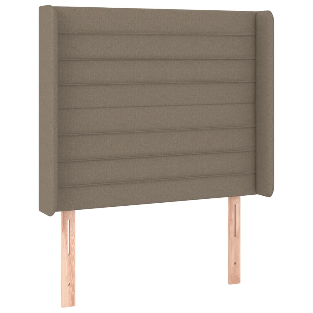 Tête de lit avec oreilles Taupe 103x16x118/128 cm Tissu Têtes et pieds de lit vidaXL   