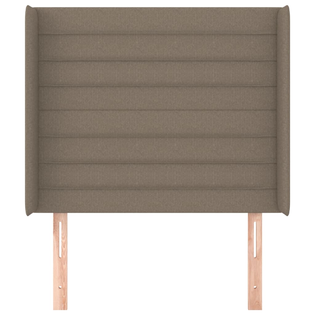 Tête de lit avec oreilles Taupe 103x16x118/128 cm Tissu Têtes et pieds de lit vidaXL   