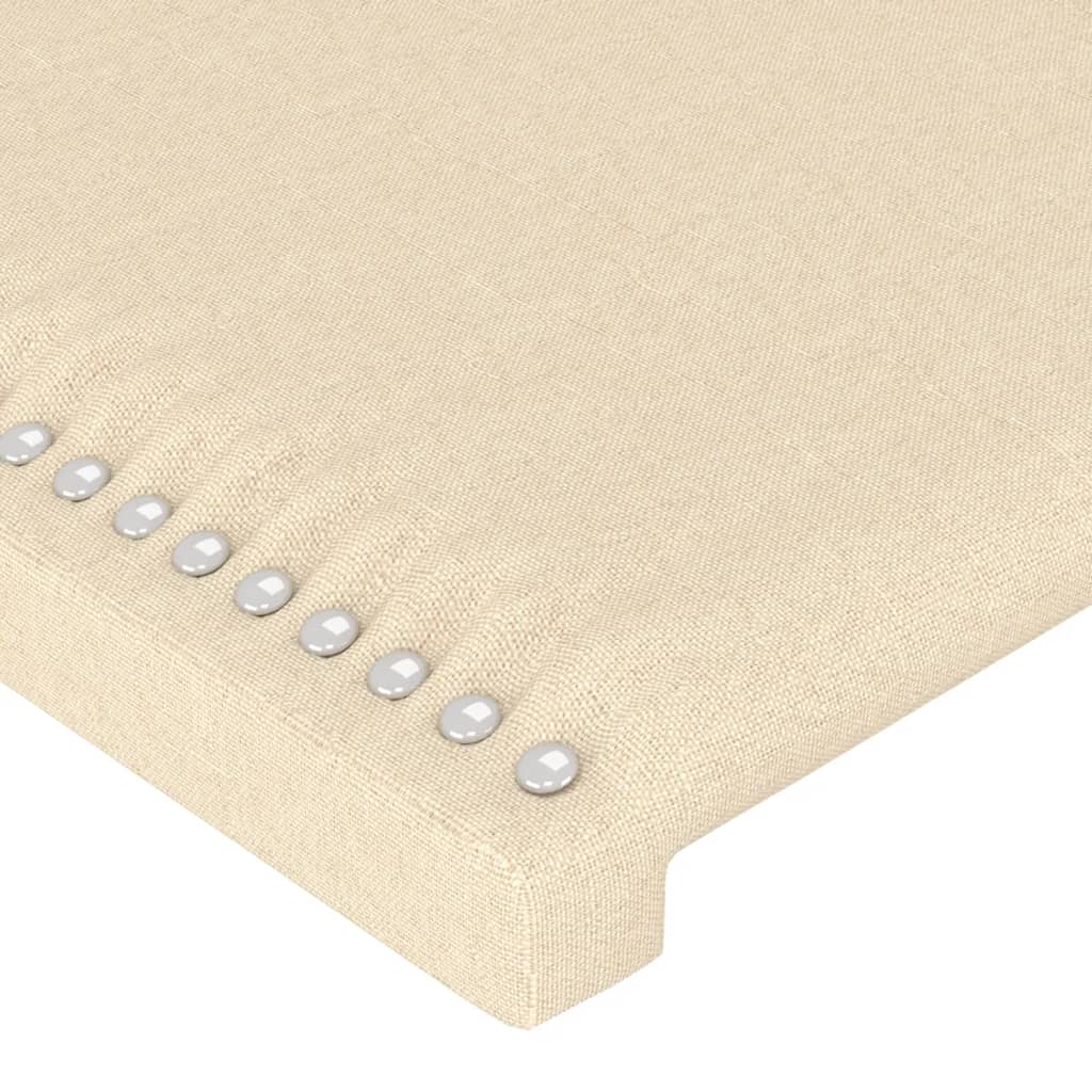 Tête de lit à LED Crème 80x5x78/88 cm Tissu Têtes et pieds de lit vidaXL   