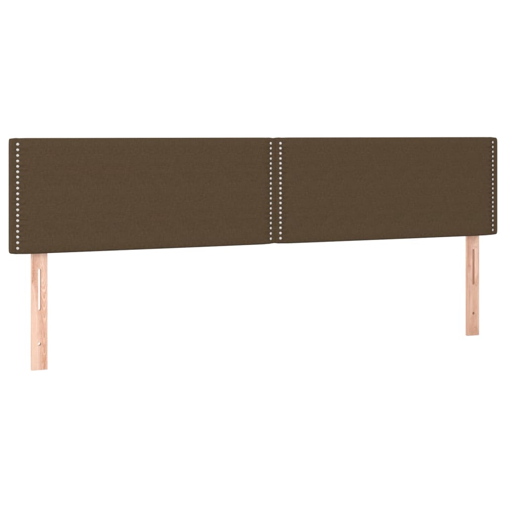 Tête de lit à LED Marron Foncé 160x5x78/88 cm Tissu Têtes et pieds de lit vidaXL   