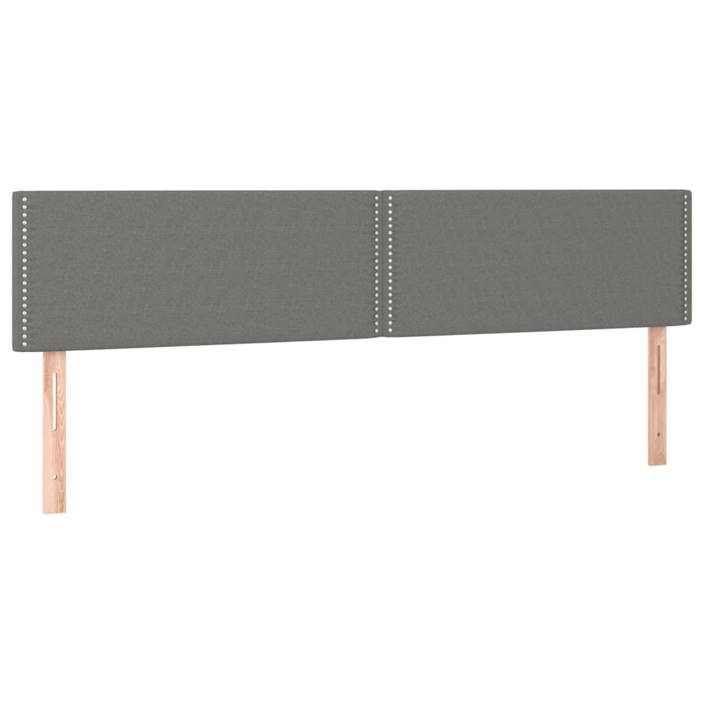 Tête de lit à LED Gris foncé 180x5x78/88 cm Tissu Têtes et pieds de lit vidaXL   