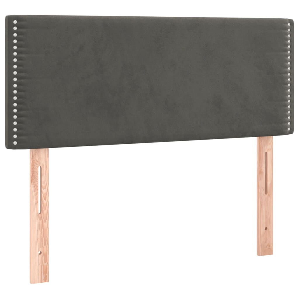 Tête de lit à LED Gris foncé 80x5x78/88 cm Velours Têtes et pieds de lit vidaXL   