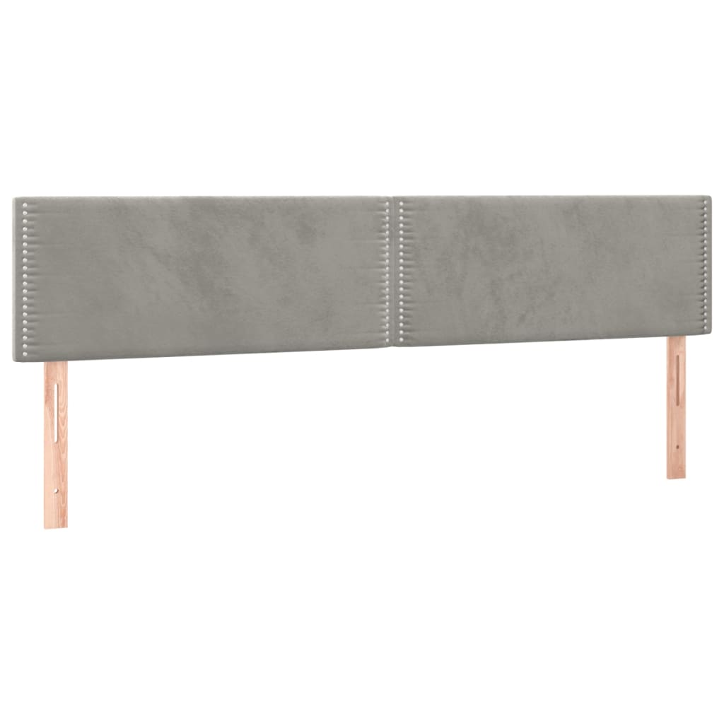 Tête de lit à LED Gris clair 200x5x78/88 cm Velours Têtes et pieds de lit vidaXL   