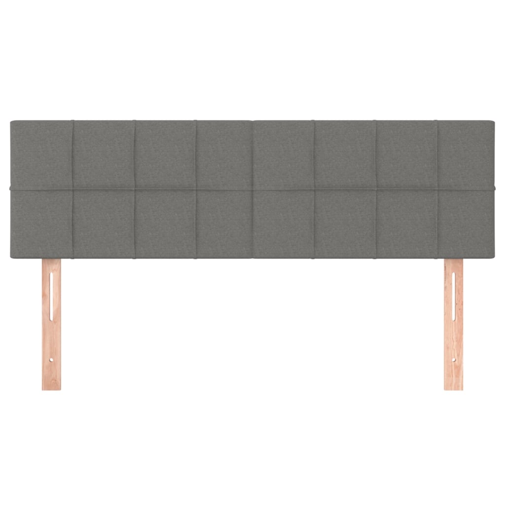 Tête de lit à LED Gris foncé 144x5x78/88 cm Tissu Têtes et pieds de lit vidaXL   