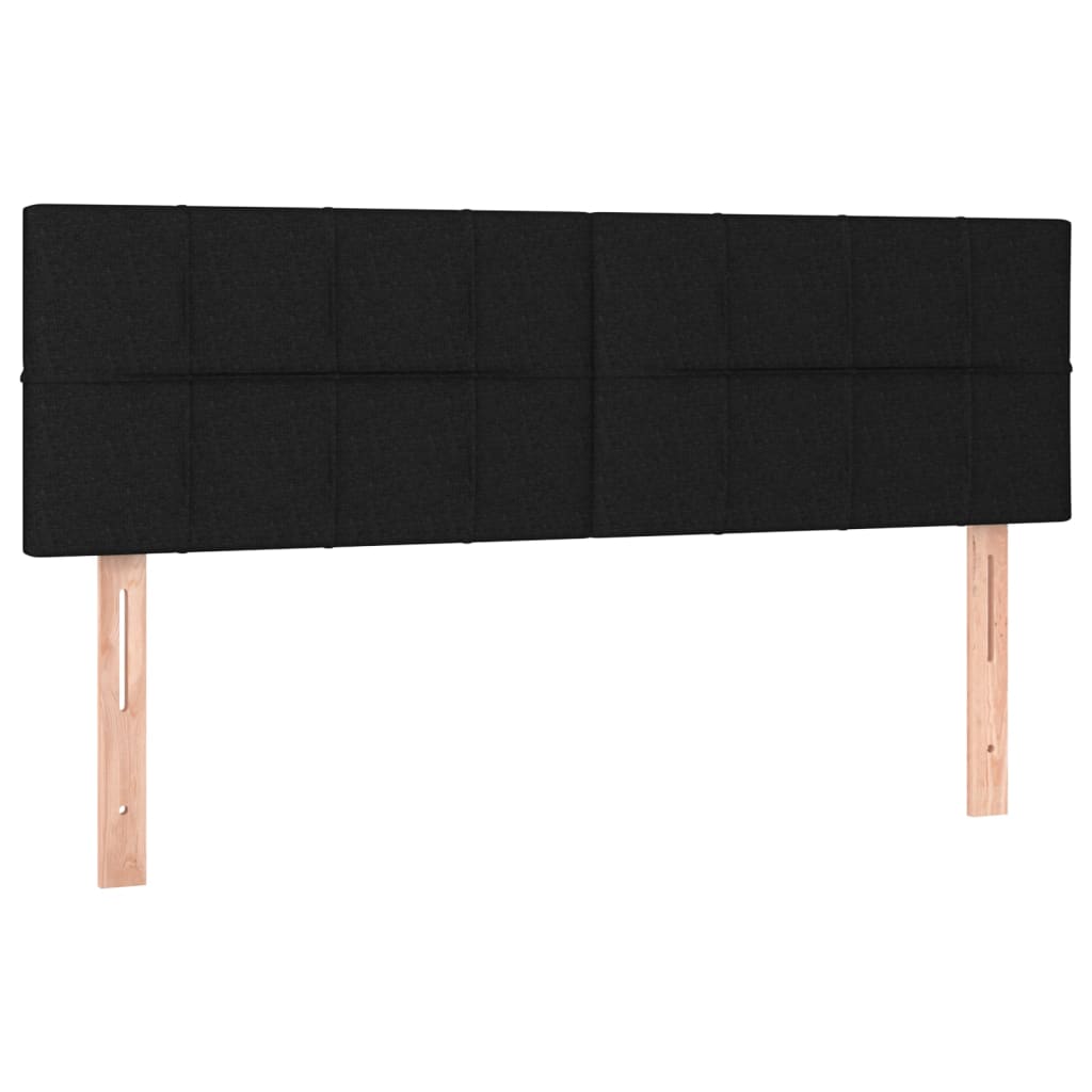 Tête de lit à LED Noir 144x5x78/88 cm Tissu Têtes et pieds de lit vidaXL   