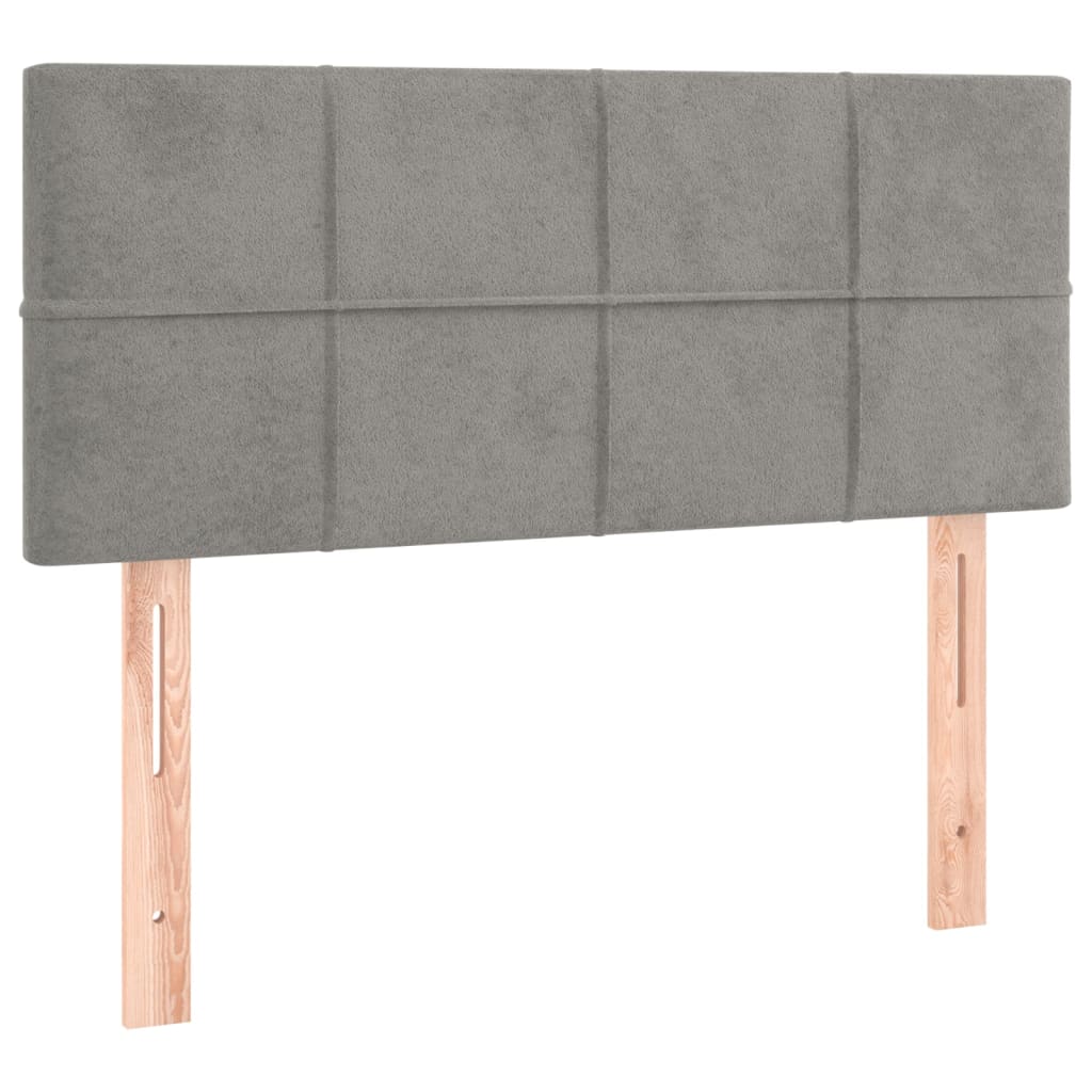 Tête de lit à LED Gris clair 80x5x78/88 cm Velours Têtes et pieds de lit vidaXL   