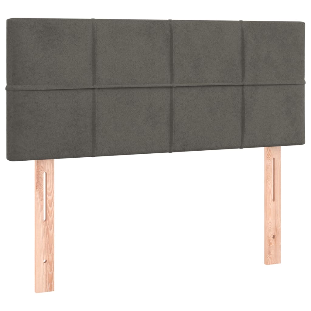 Tête de lit à LED Gris foncé 80x5x78/88 cm Velours Têtes et pieds de lit vidaXL   