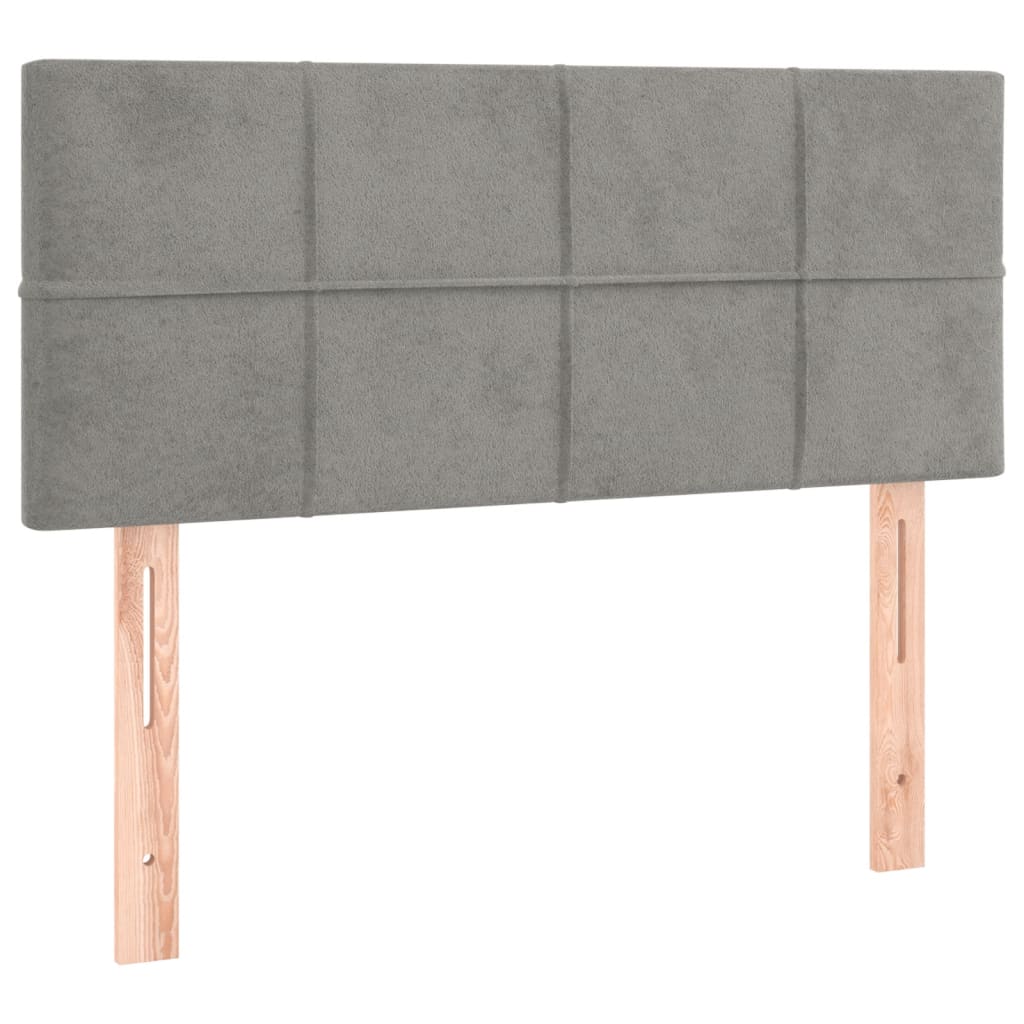 Tête de lit à LED Gris clair 90x5x78/88 cm Velours Têtes et pieds de lit vidaXL   