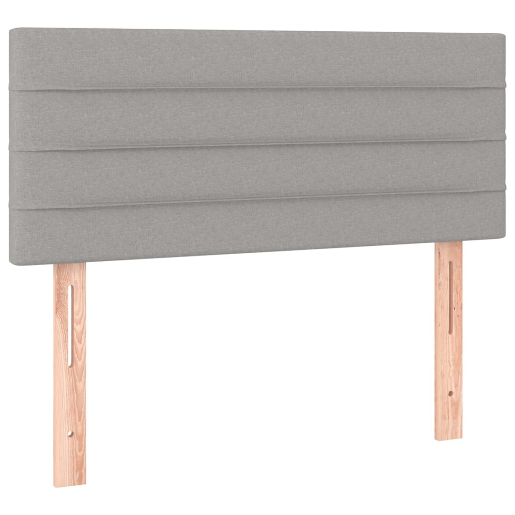 Tête de lit à LED Gris clair 100x5x78/88 cm Tissu Têtes et pieds de lit vidaXL   