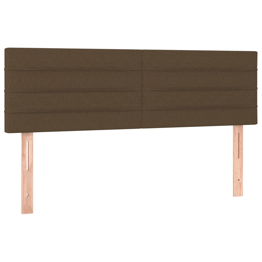 Tête de lit à LED Marron Foncé 144x5x78/88 cm Tissu Têtes et pieds de lit vidaXL   