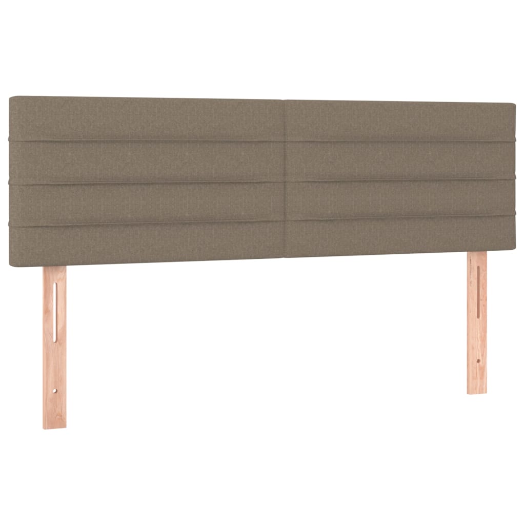 Tête de lit à LED Taupe 144x5x78/88 cm Tissu Têtes et pieds de lit vidaXL   