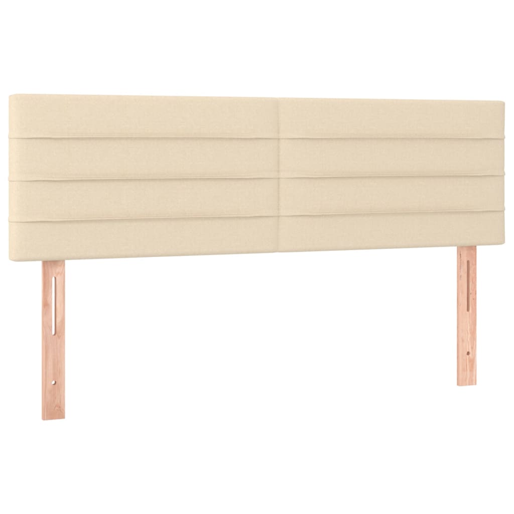 Tête de lit à LED Crème 144x5x78/88 cm Tissu Têtes et pieds de lit vidaXL   