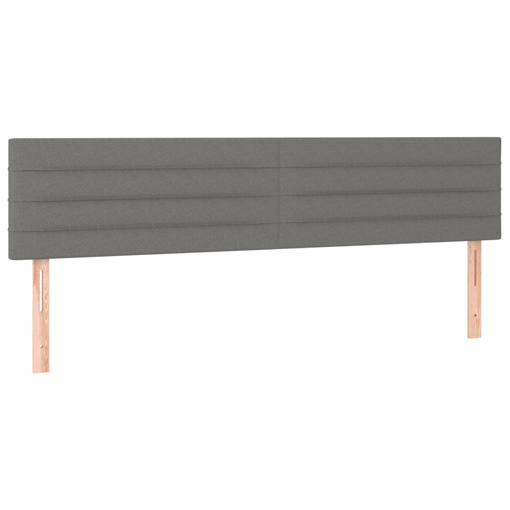 Tête de lit à LED Gris foncé 160x5x78/88 cm Tissu Têtes et pieds de lit vidaXL   