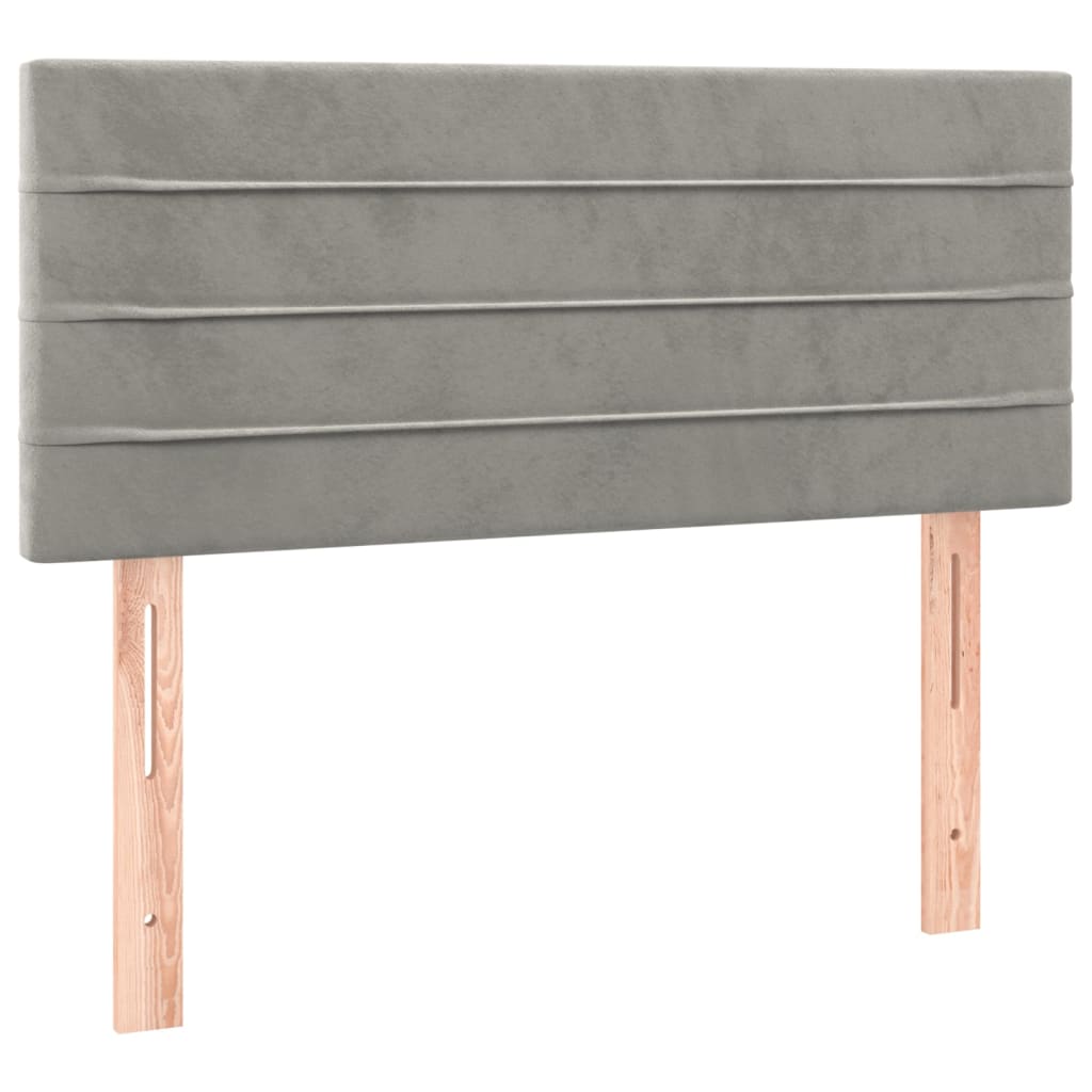 Tête de lit à LED Gris clair 80x5x78/88 cm Velours Têtes et pieds de lit vidaXL   