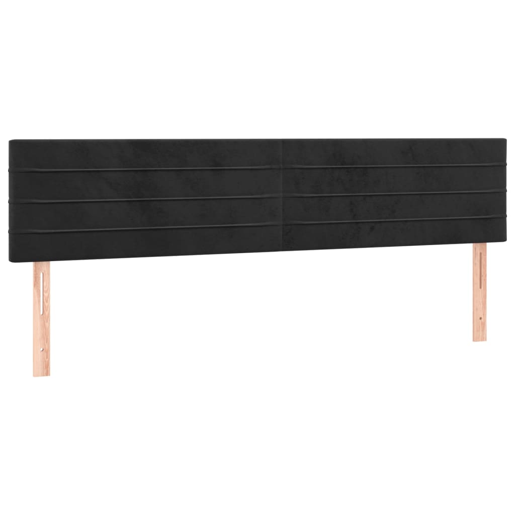 Tête de lit à LED Noir 200x5x78/88 cm Velours Têtes et pieds de lit vidaXL   