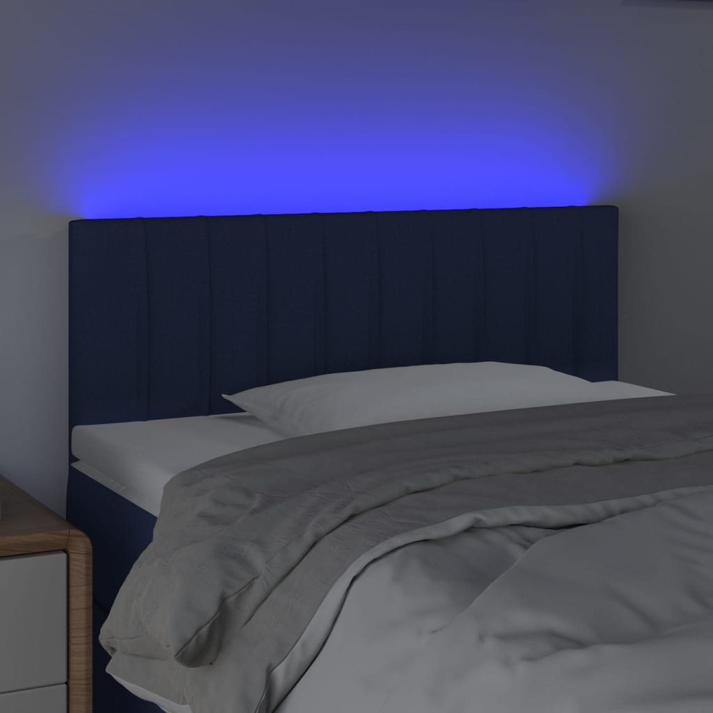 Tête de lit à LED Bleu 80x5x78/88 cm Tissu Têtes et pieds de lit vidaXL   