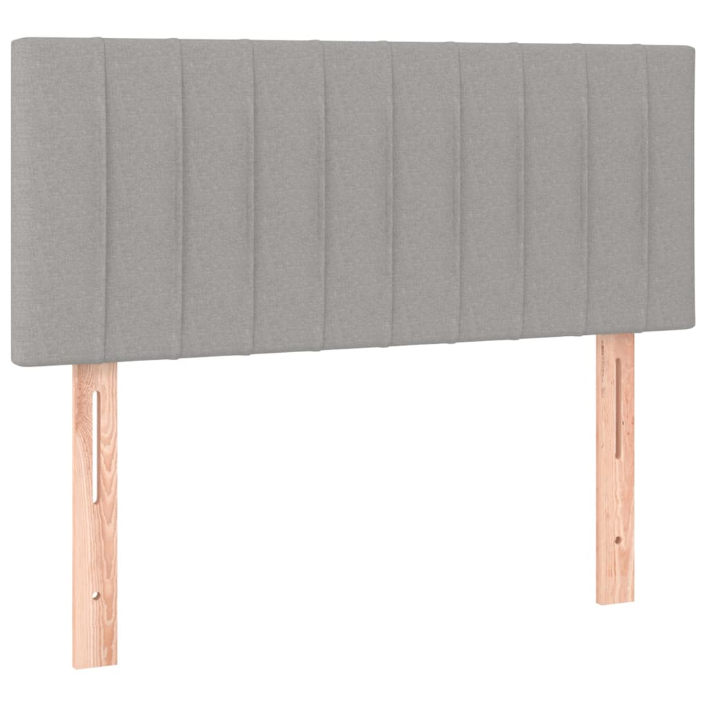 Tête de lit à LED Gris clair 90x5x78/88 cm Tissu Têtes et pieds de lit vidaXL   