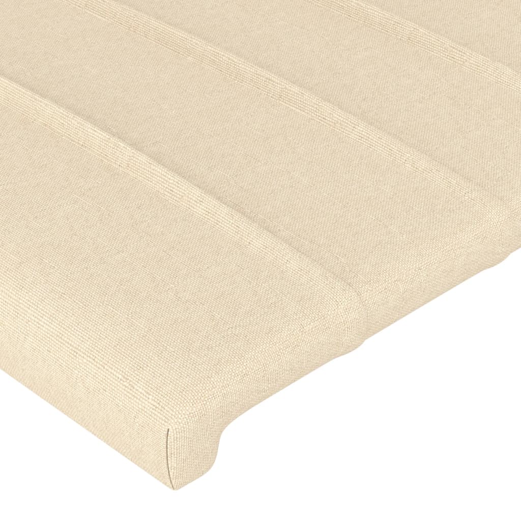 Tête de lit à LED Crème 90x5x78/88 cm Tissu Têtes et pieds de lit vidaXL   