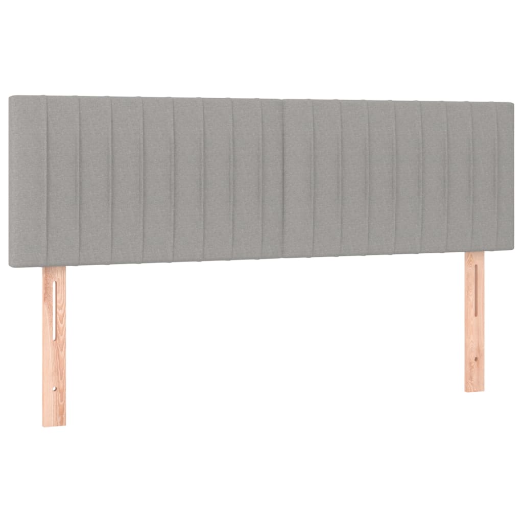 Tête de lit à LED Gris clair 144x5x78/88 cm Tissu Têtes et pieds de lit vidaXL   