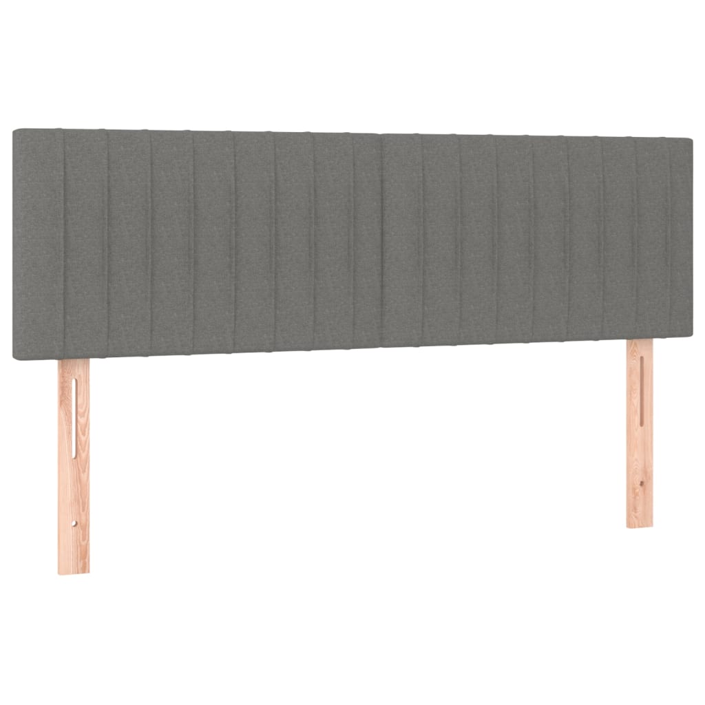 Tête de lit à LED Gris foncé 144x5x78/88 cm Tissu Têtes et pieds de lit vidaXL   