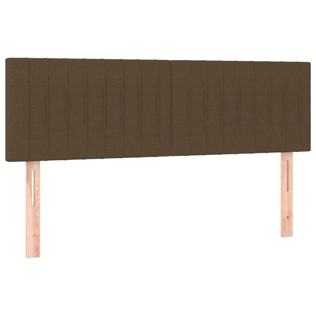 Tête de lit à LED Marron Foncé 144x5x78/88 cm Tissu Têtes et pieds de lit vidaXL   