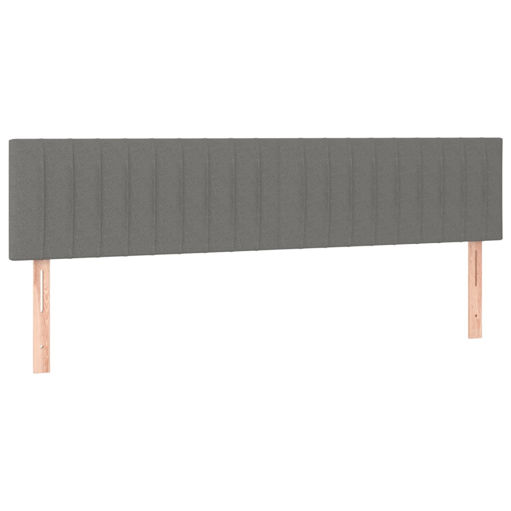 Tête de lit à LED Gris foncé 160x5x78/88 cm Tissu Têtes et pieds de lit vidaXL   