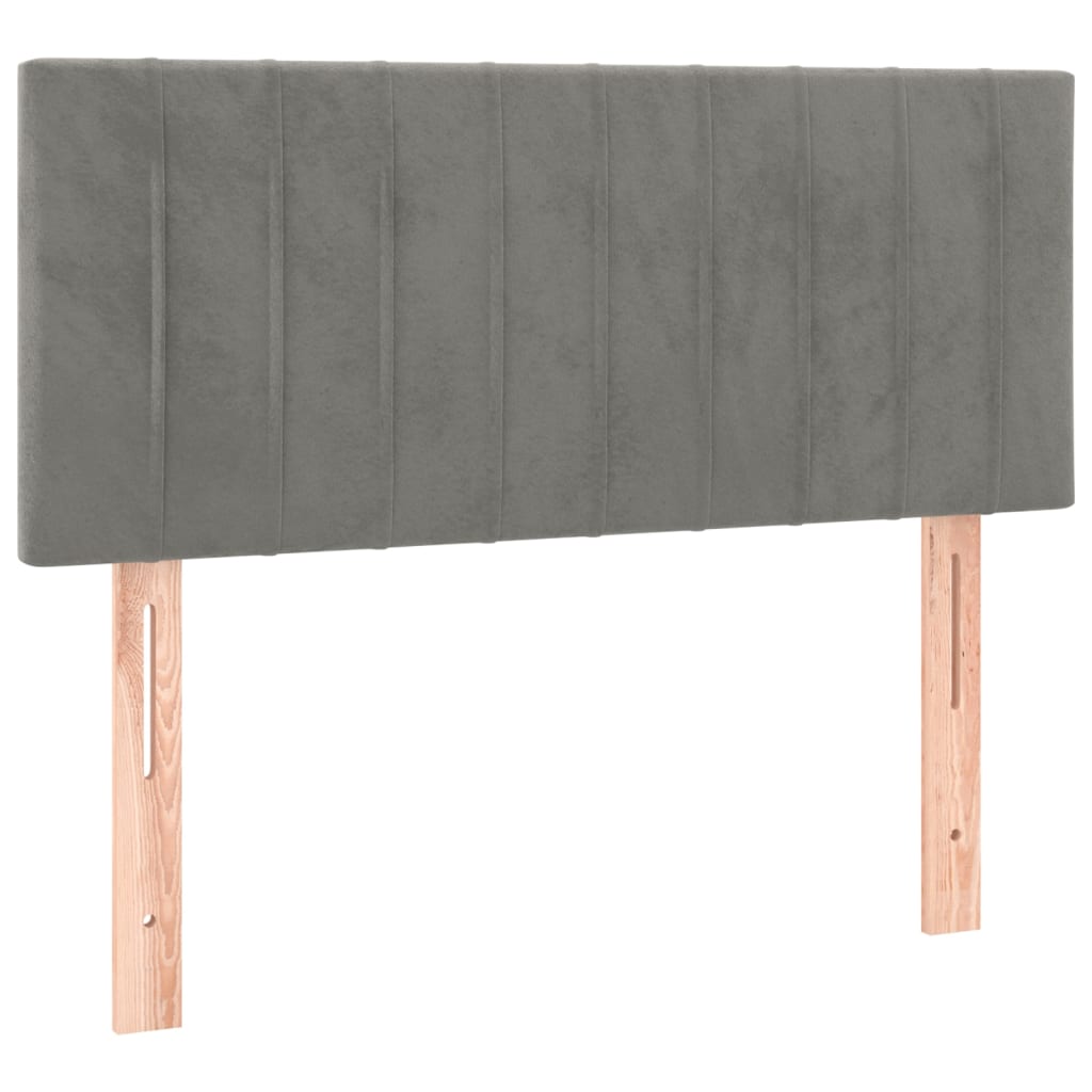 Tête de lit à LED Gris clair 90x5x78/88 cm Velours Têtes et pieds de lit vidaXL   