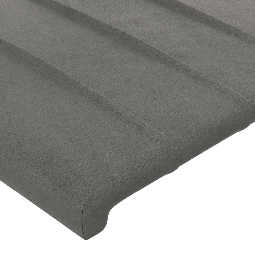 Tête de lit à LED Gris clair 90x5x78/88 cm Velours Têtes et pieds de lit vidaXL   