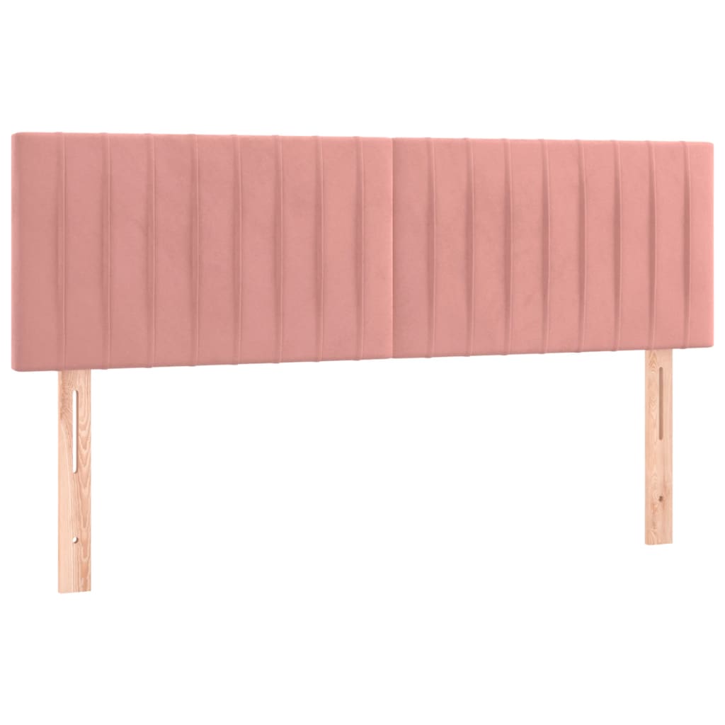 Tête de lit à LED Rose 144x5x78/88 cm Velours Têtes et pieds de lit vidaXL   