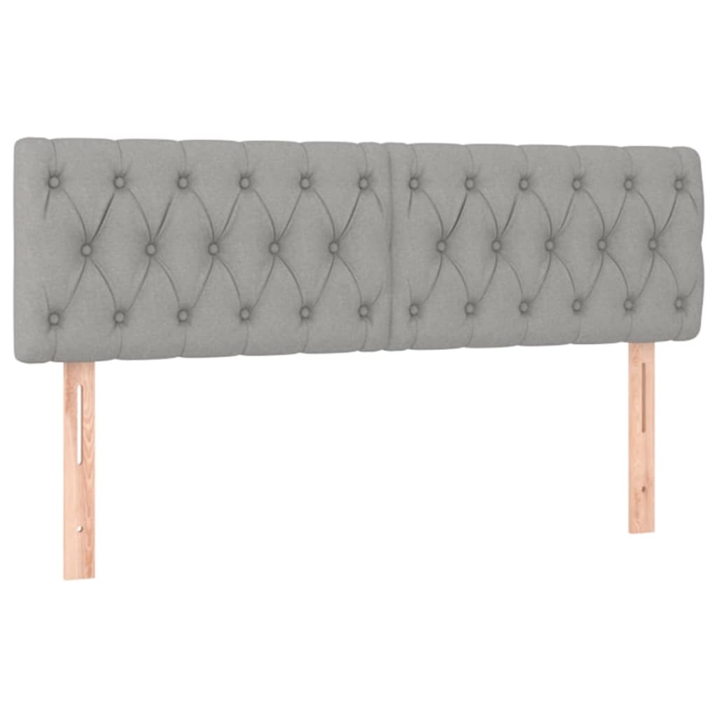 Tête de lit à LED Gris clair 144x7x78/88 cm Tissu Têtes et pieds de lit vidaXL   