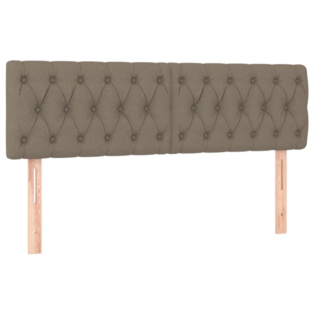 Tête de lit à LED Taupe 160x7x78/88 cm Tissu Têtes et pieds de lit vidaXL   