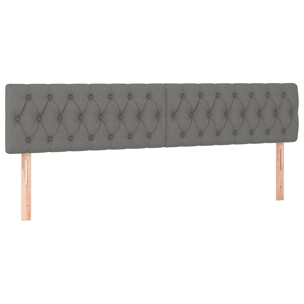 Tête de lit à LED Gris foncé 180x7x78/88 cm Tissu Têtes et pieds de lit vidaXL   