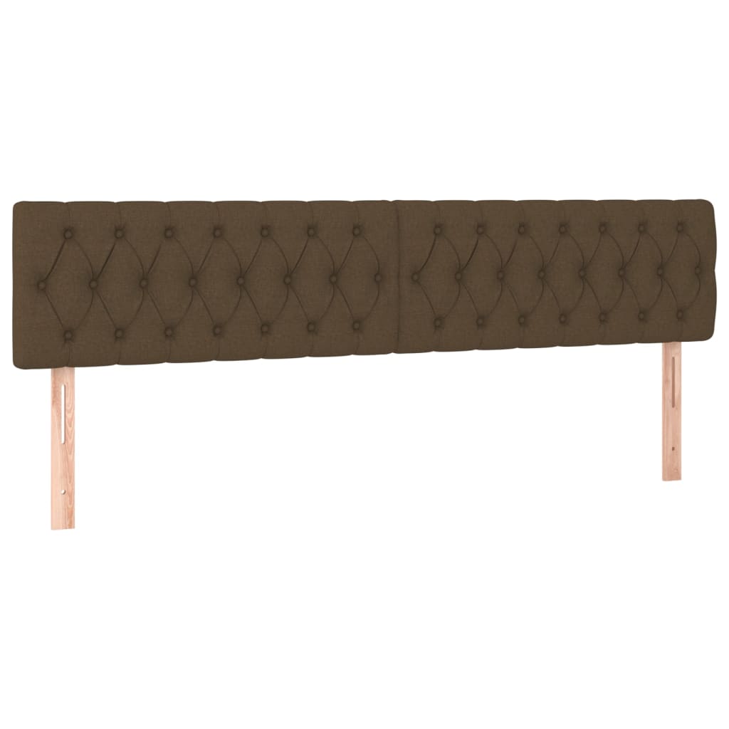 Tête de lit à LED Marron foncé 200x7x78/88 cm Tissu Têtes et pieds de lit vidaXL   